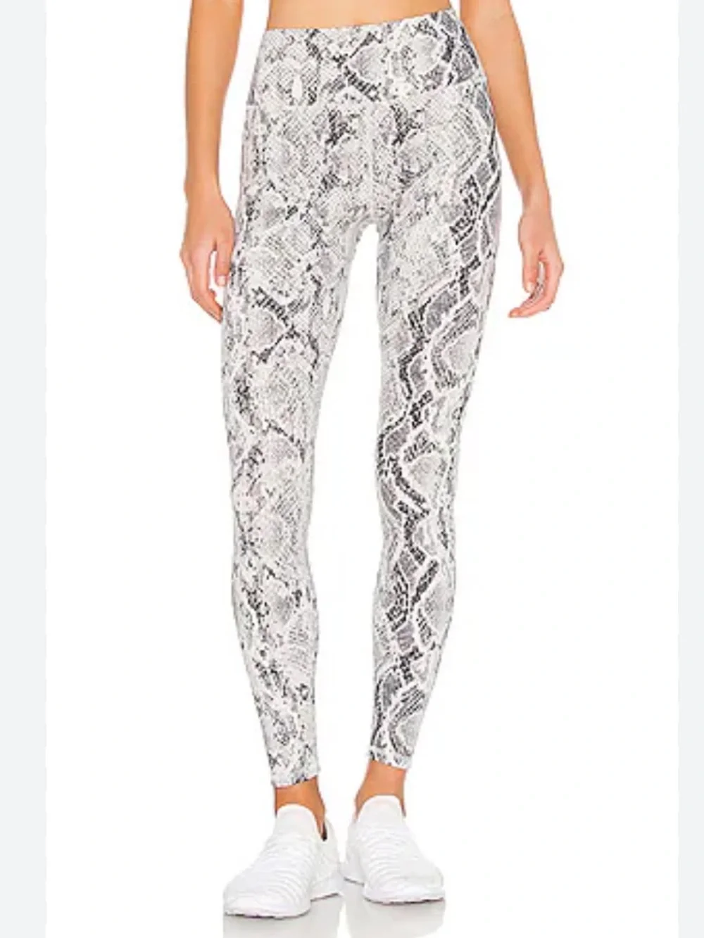 NWT Alo Yoga High Waist Snakeskin Vapor Leggings in Bone - S